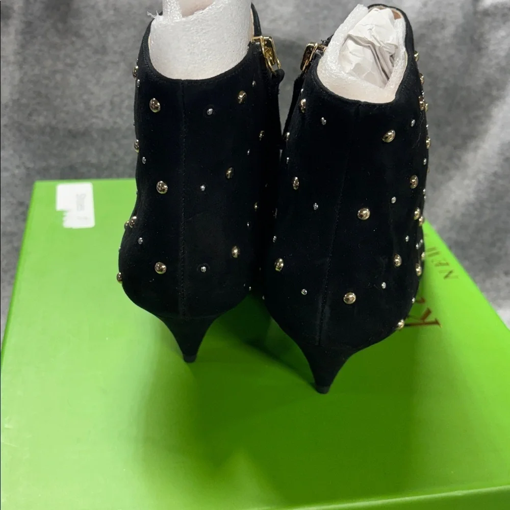Kate Spade Kate Genuine Suede Leather STARR Studded heel Ankle Booties  8 1/2